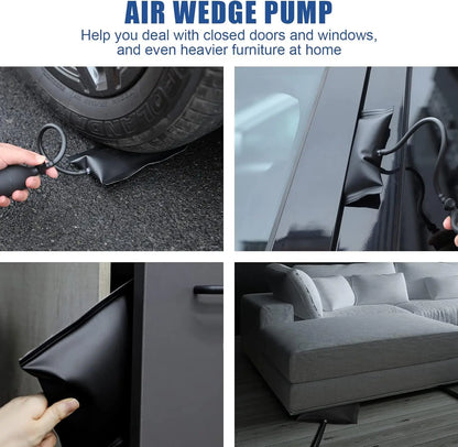 21/18PCS Car Door Tool Kit Inflatable Air Pump Auto Window Door Opening Tool Long Reach Grabber Kits with Carrying Bag