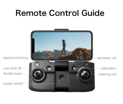 Mini Helicóptero RC Aeri 100 Drone 8K Profesional FPV con Cámara de Seguridad, Retorno Automático, UHD WiFi, Control Remoto, Juguete Volador para Niños