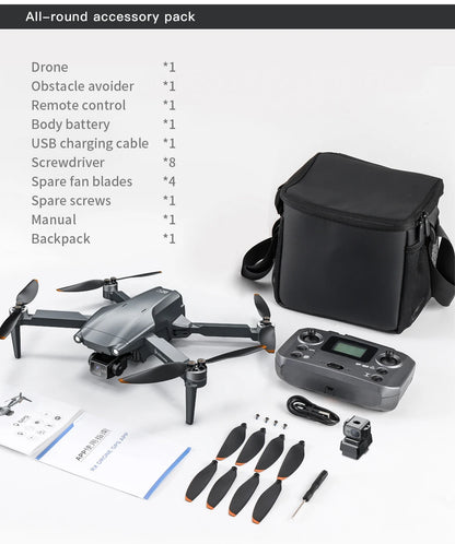 Dron L600 PRO / L600 PRO MAX 4K Profesional HD con Cámaras Duales, Gimbal de 3 Ejes, WIFI 5G, Sin Escobillas, con Evitación de Obstáculos y Seguridad