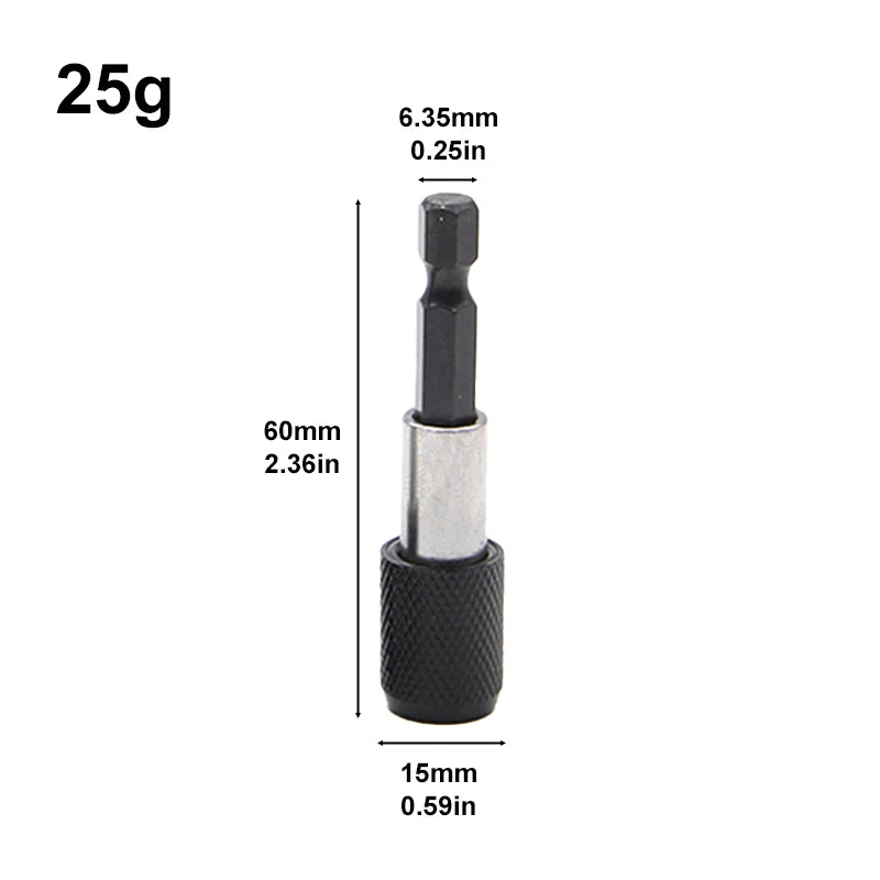 Varilla de Extensión Hexagonal de Liberación Rápida y Autobloqueo de 60-150 mm, Adaptador para Taladro Eléctrico y Destornillador, Accesorio para Herramientas Eléctricas