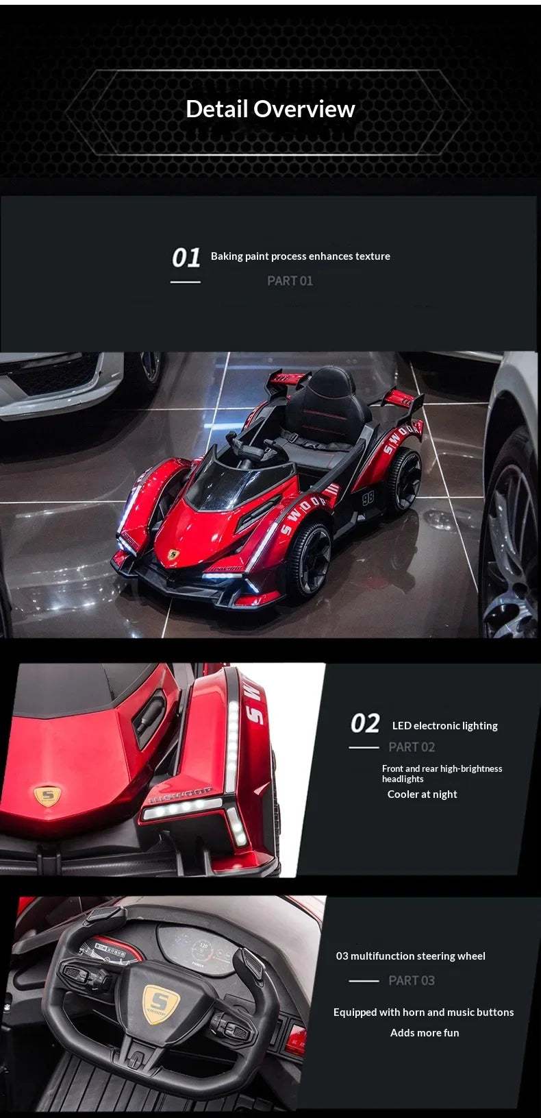 Juguete eléctrico recargable para niños de 1 a 5 años, coche de paseo con Control remoto de cuatro ruedas para niños y niñas