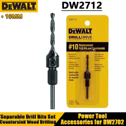 DEWALT DW2710/DW2711/DW2712 6/8/10MM Replacement Drill Bit Set and Countersink Wood Drilling Holes Power Tool Accessories