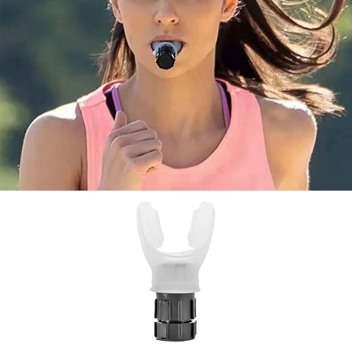 Lung Exerciser Expander Device Easy To Clean Lung Capacity Training Device Adjustable Resistance Portable ABS for Fitness
