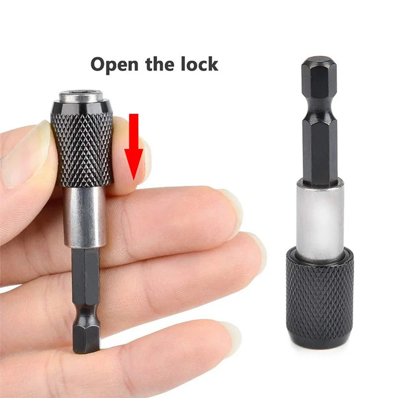 Varilla de Extensión Hexagonal de Liberación Rápida y Autobloqueo de 60-150 mm, Adaptador para Taladro Eléctrico y Destornillador, Accesorio para Herramientas Eléctricas
