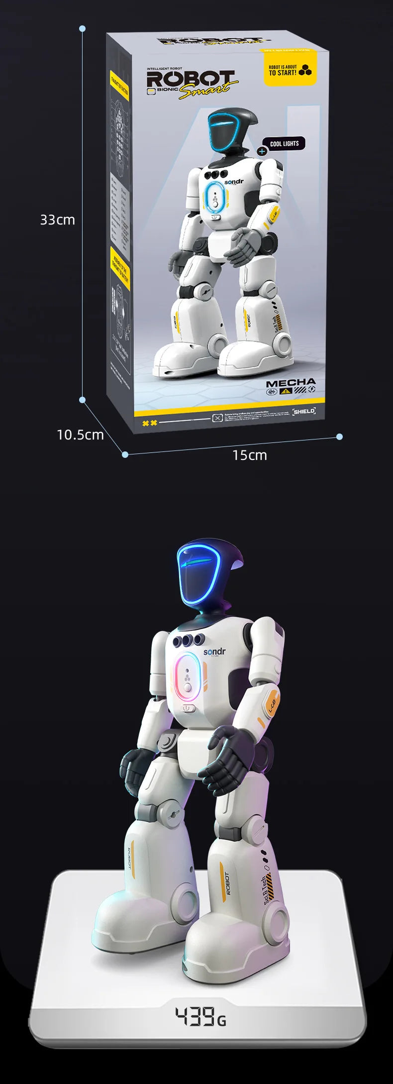 Nuevo Robot Jjrc R40 de Simulación Inteligente Interactivo y Programable, Robot Cantante y Bailarín, Apto para la Interacción en el Hogar