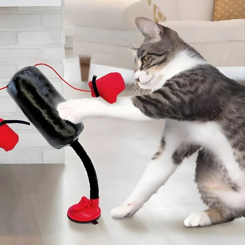Nuevo juguete de entretenimiento para gatos, juego de boxeo para gatos, juguete de boxeo interactivo multifuncional para gatos