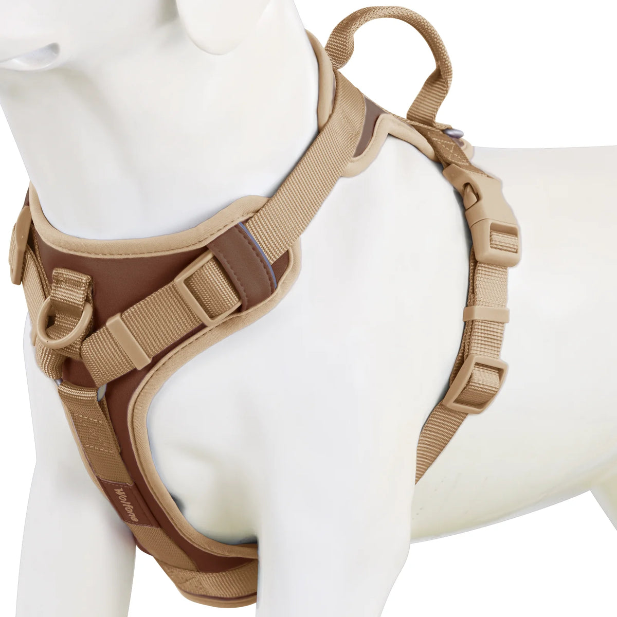 New Chocolate Color Luxury No-Pull Dog Harness for Large and Small Dogs, Adjustable Chest Strap, Personalized Dog Harness