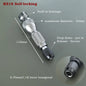 Quick Release 1/4 Inch Hex Shank Screwdriver Bit Holder Aluminum Alloy DIY Tool Manual Handle
