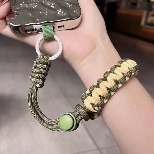 Handwoven Adjustable Universal Mobile Phone Lanyard Wrist Strap, Convenient Anti-Drop Safety Rope for Outdoor Sports