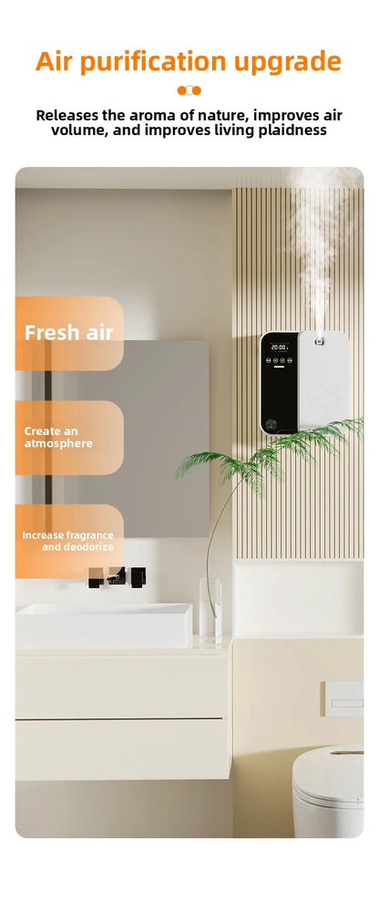 500ml Smart Aroma Diffuser - Bluetooth, Auto Spray, 1000m³ Coverage & Odor Elimination for Home/Commercial (Hotel/Bar/Spa)
