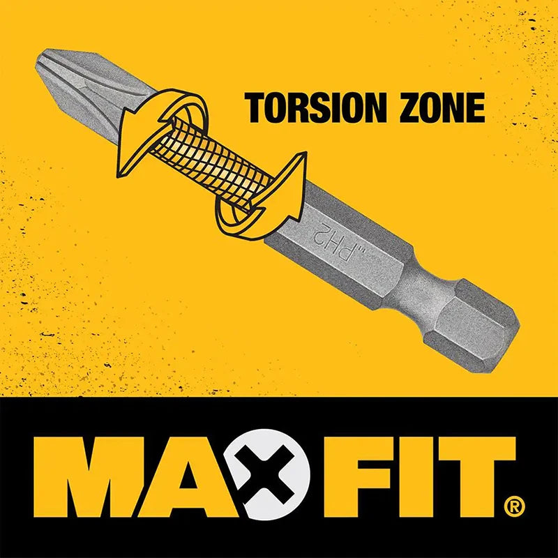 DEWALT Magnetic Impact Driver Bit Set PH2 Pivoting Bits Holder Extend 1/4" 6.35mm Hex Shank Electric Drill Accessories