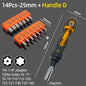 Torx Screwdriver Bit Set Tamper Proof Security Drill Bits 25mm Long Magnetic Flat Head 1/4” Hex Screw Driver Hand Tools T5-T40