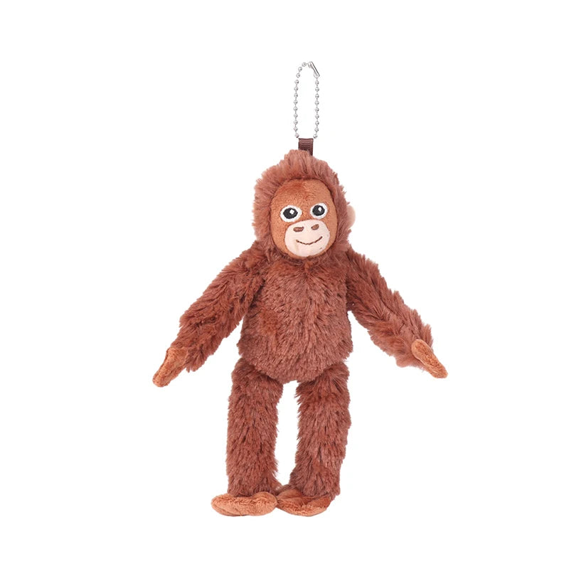 Nuevo Llavero de Peluche de Dibujos Animados, Gorila, Chimpancé, Mono, Colgante para Mochila, Coche, Bolso, Decoración, Regalo para Niños