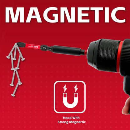 10/20 Piece S2 Steel PH2 Impact Screwdriver Bit Set, 50mm, Strong Magnetic, Anti-Twist, High Hardness, with Red Storage Box