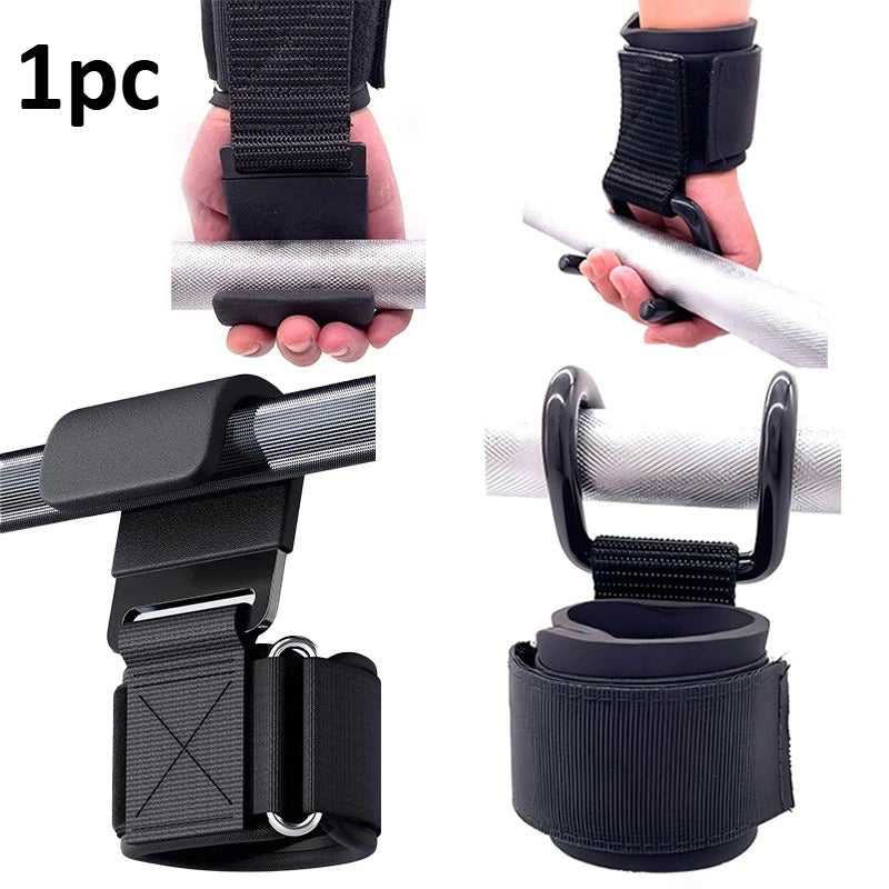 Weightlifting lifting hooks with wrist straps, gym bar straps, weightlifting hook straps, pull-up straps, powerlifting gloves
