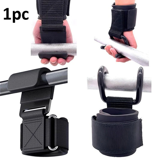 Weightlifting lifting hooks with wrist straps, gym bar straps, weightlifting hook straps, pull-up straps, powerlifting gloves