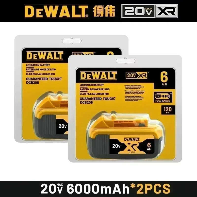 100% Original DeWalt 20V 5Ah 6Ah Battery Power Tool Replacement for DeWalt DCB206 DCB205 DCB805 DCB200 Power Tool