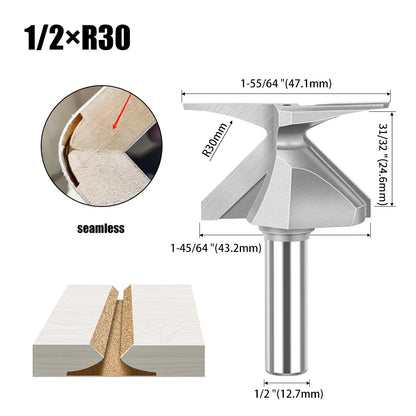 Arc Bending Integrated Router Bit R10 R18 R30 R50 Radius Forming Cutter for Wood Door Wall Panel Cabinet MDF Plywood Woodworking