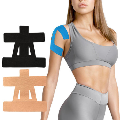 Cinta de kinesiología precortada para soporte y estabilidad de hombros, cinta atlética para aliviar el dolor de hombros, impermeable y elástica, 1/5/10 unidades