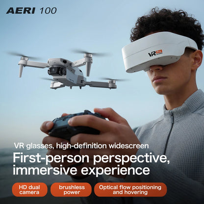 Mini Helicóptero RC Aeri 100 Drone 8K Profesional FPV con Cámara de Seguridad, Retorno Automático, UHD WiFi, Control Remoto, Juguete Volador para Niños