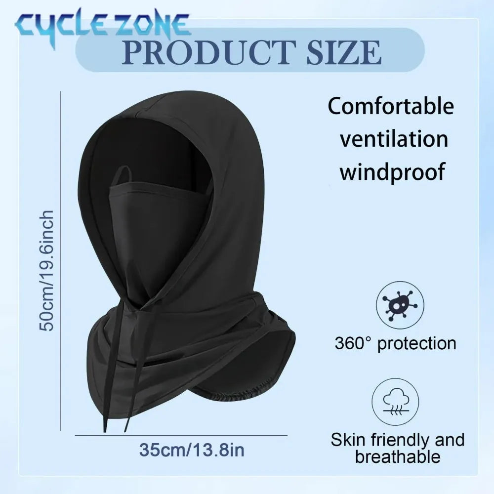 Outdoor Sports Sun Protection Balaclava, Breathable Full Face Mask, Long Neck Cover for Fishing, Cycling, Motorcycle, and Camping