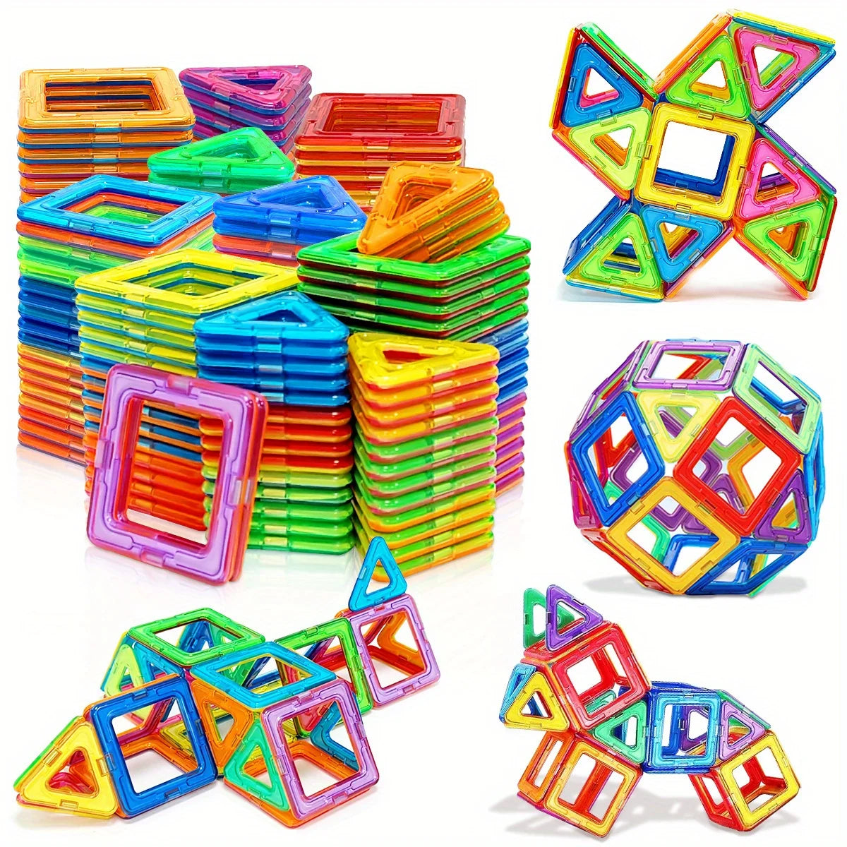 Construcción de bloques magnéticos, mejora la creatividad, capacidad práctica, juguete de diseño de rompecabezas 3D, para regalo de cumpleaños y Halloween de 3 a 6 años