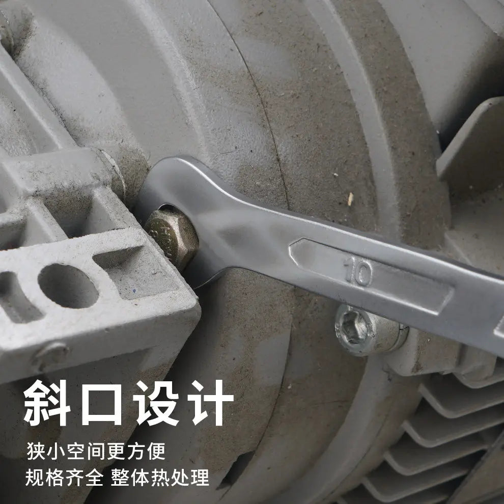 Professional Slant Long Open End Wrench Set Double Head Spanner Multi Function Auto Repair Tool