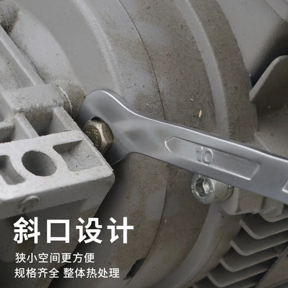 Professional Slant Long Open End Wrench Set Double Head Spanner Multi Function Auto Repair Tool
