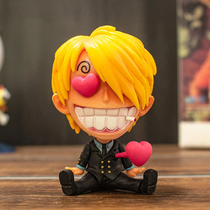Figura de acción de anime de One Piece de 9 cm, modelo de colección, muñeco, regalos de One Piece, Luffy, Zoro, Nami, periféricos de anime de One Piece