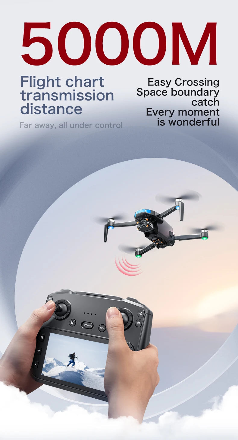 S-X1 MAX 4K Dron profesional con cámara HD cardán de 3 ejes GPS Dron sin escobillas 5G WIFI pantalla Control remoto RC Quadcopter Juguetes