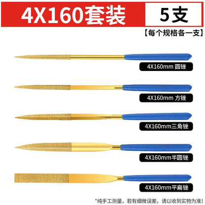 Diamond File, Titanium-coated File, Metal Jade Grinding Tool Set