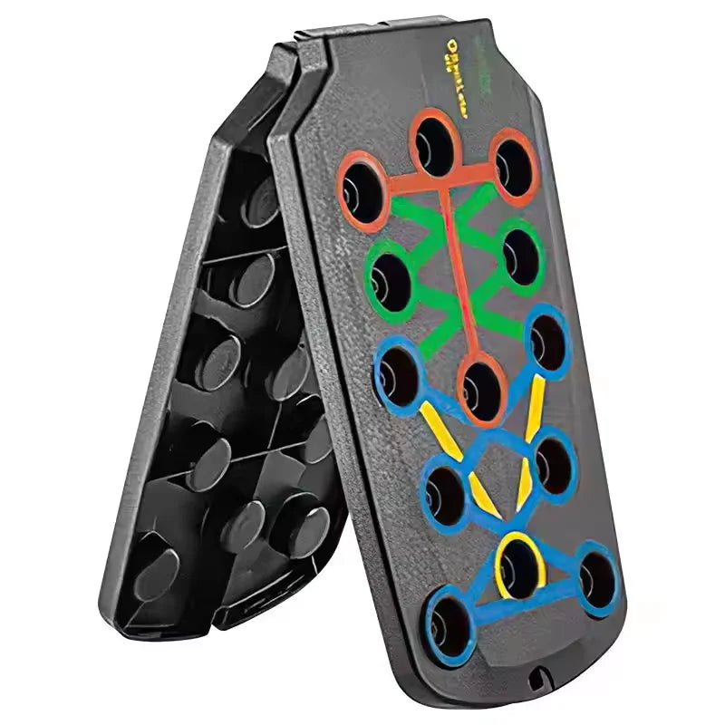 Dispositivo de entrenamiento físico y muscular con tabla de flexiones multifuncional portátil, set de entrenamiento en casa, barra de flexiones plegable con resistencia