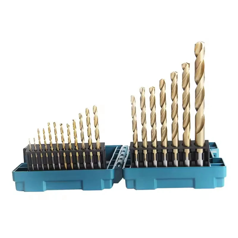 Makita Original D-67527 HSS TiN Metal Twist Drill Bit Suit 19 Pieces Straight shank Carpentry Professional Drill Bit