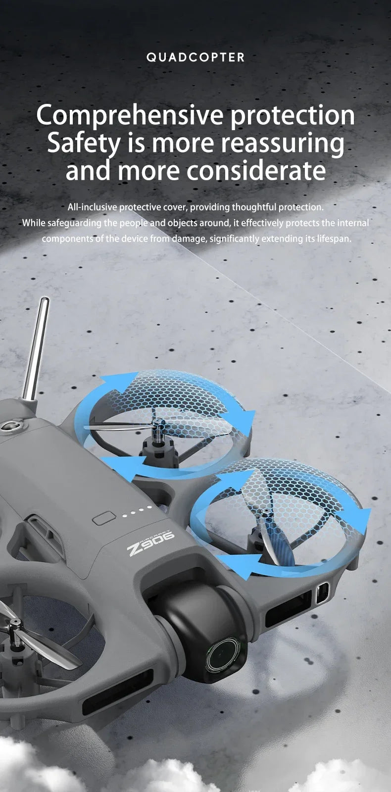 Dron Lenovo Z906 con Cámara Aérea 8K HD, Inteligente, con Sistema Anticolisión, Control Remoto con Pantalla Grande, Plegable, Motor sin Escobillas, GPS