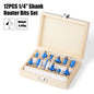 1/2 inch-1/4 inch-CNC solid carbide woodworking router bit, edge trimming machine wood milling cutter, 24-35-50 pcs wood tool set