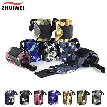 Soporte para muñeca, correa de gimnasio, pulsera ajustable de camuflaje, muñequeras elásticas, vendas para gimnasio, levantamiento de pesas, protege la envoltura de mano, 1 ud.
