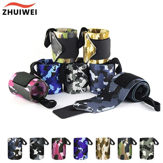 Camouflage Adjustable Wrist Wraps for Gym, CrossFit y Weightlifting
