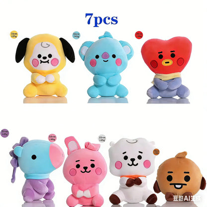 Juguetes de Peluche BTed 21, Mini Llavero Kawaii, Colgante de Anime, Adorno para Niños de 12-22 cm, Periféricos BT, Muñeco de Peluche Suave, Regalo