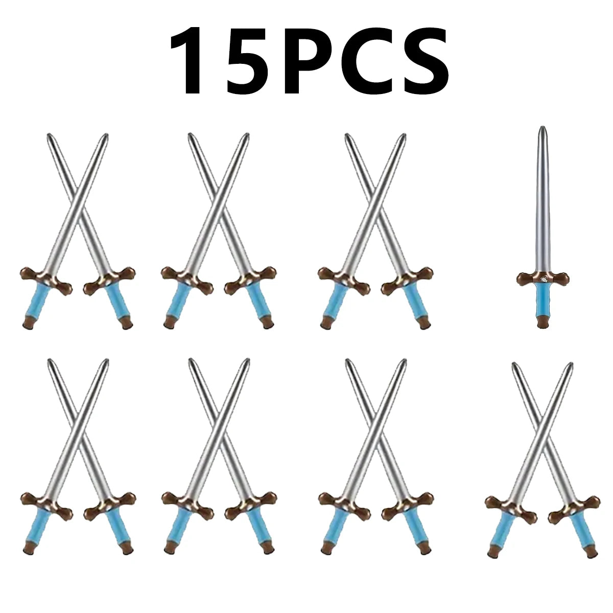 15 Espadas Inflables de PVC para Fiestas, Regalos para Eventos, Ideales para Carnavales, Cumpleaños, Bodas, Decoración