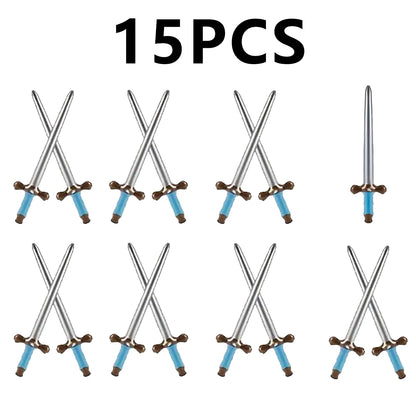 15 Espadas Inflables de PVC para Fiestas, Regalos para Eventos, Ideales para Carnavales, Cumpleaños, Bodas, Decoración