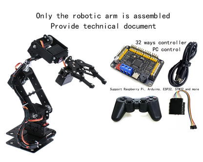 Kit de Brazo Robótico de 6 Grados de Libertad, Kit de Brazo Robótico Programable DIY para Arduino Raspberry Pi Robot para UNO/ESP32, Código Abierto y Tutorial
