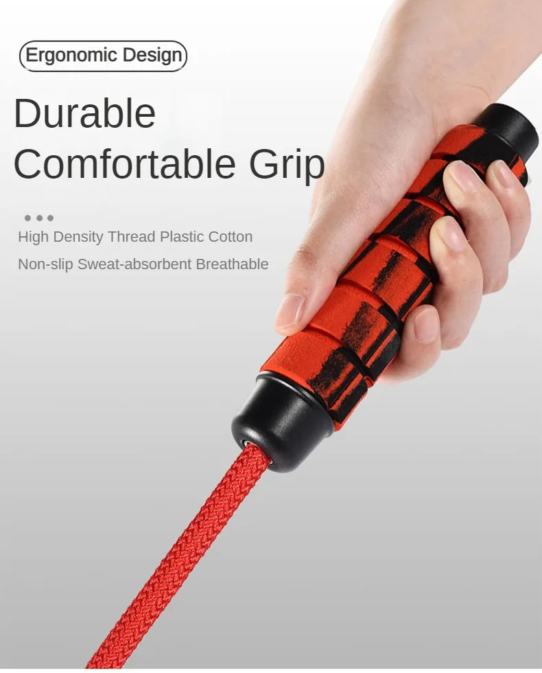Jump Rope CrossFit Boxing Heavy Skipping Rope Foam Grip Handles for Fitness Workouts Endurance Strength Training