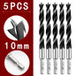 3/5/7PCS 3/4/5/6/7/8/10mm 1/4 Hexagonal Handle Three Pointed Woodworking Drill Bit Set Woodworking Hole Reaming Power Tool