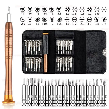 152/25-in-1 Multi-function Precision Screwdriver Tool Set for Disassembly and Repair of Glasses, Watches, Computers, and Mobile Phones