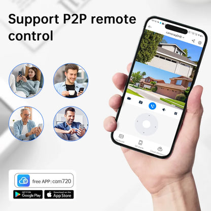 Jooan 4K 8MP HD Wifi cámara PTZ al aire libre 5G Wifi lente Dual cámaras IP de seguridad 5X Zoom AI seguimiento ONVIF cámara de vigilancia CCTV