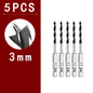 3/5/7PCS 3/4/5/6/7/8/10mm 1/4 Hexagonal Handle Three Pointed Woodworking Drill Bit Set Woodworking Hole Reaming Power Tool