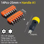 Torx Screwdriver Bit Set Tamper Proof Security Drill Bits 25mm Long Magnetic Flat Head 1/4” Hex Screw Driver Hand Tools T5-T40