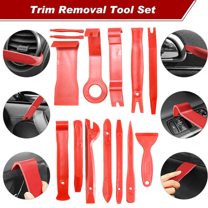 Car Interior Removal Kit - Easy To Pry Fasteners -Non-Scratch Remove Door Clips And Audio Instrument Panel