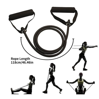 Bandas de resistencia con asas, bandas de ejercicio, bandas de entrenamiento con asas para hombres y mujeres, equipo de entrenamiento de fuerza en casa