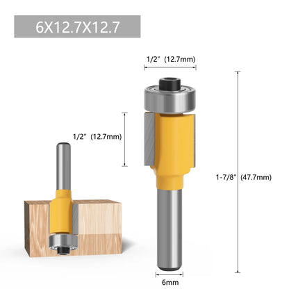 1pc 6mm Shank Router Bit Straight T Bit V Flush Trimming Cleaning Round Corner Cove Box Bits Milling Cutter For Wood MC06010